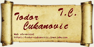 Todor Čukanović vizit kartica